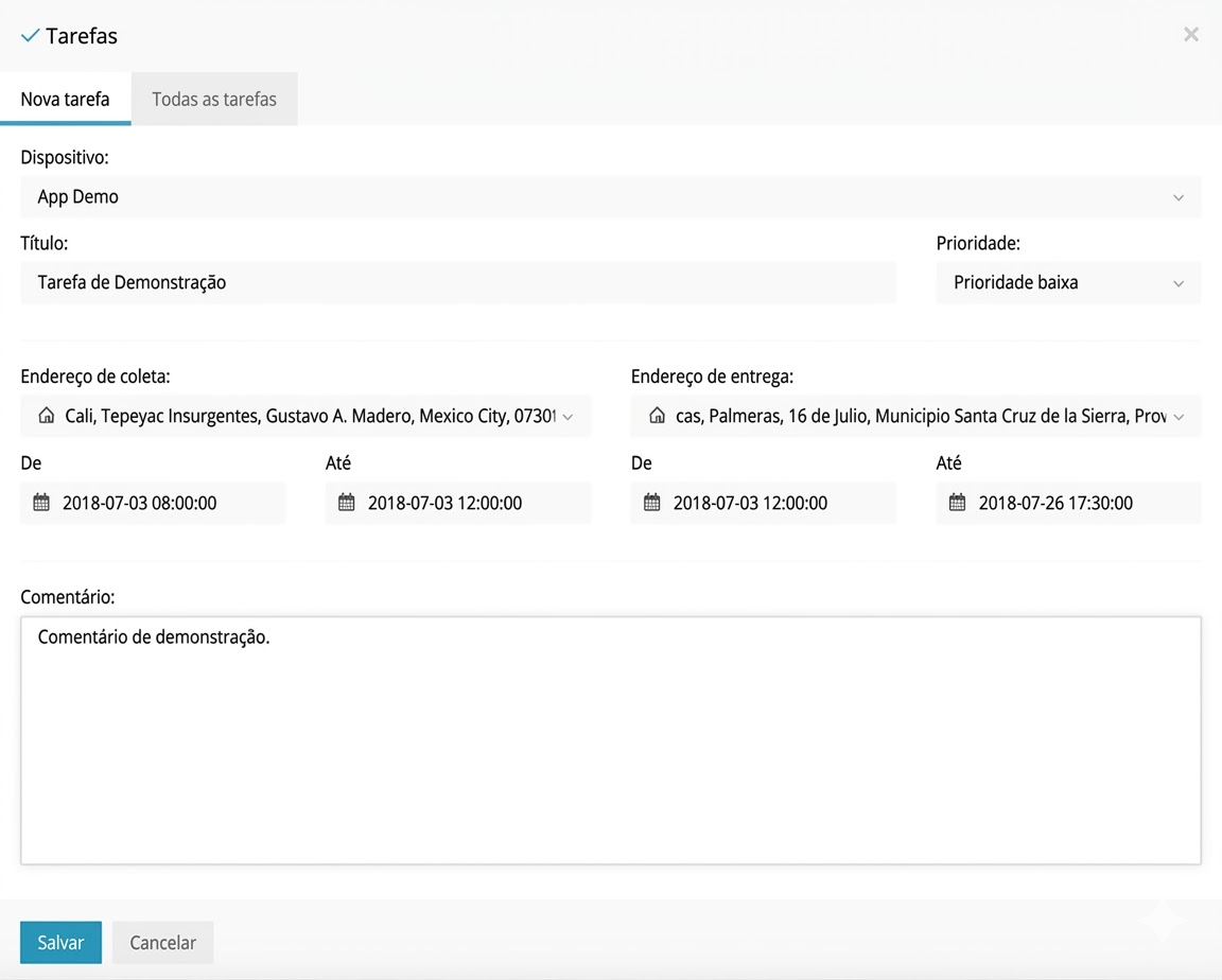 Painel App SmartCarMov